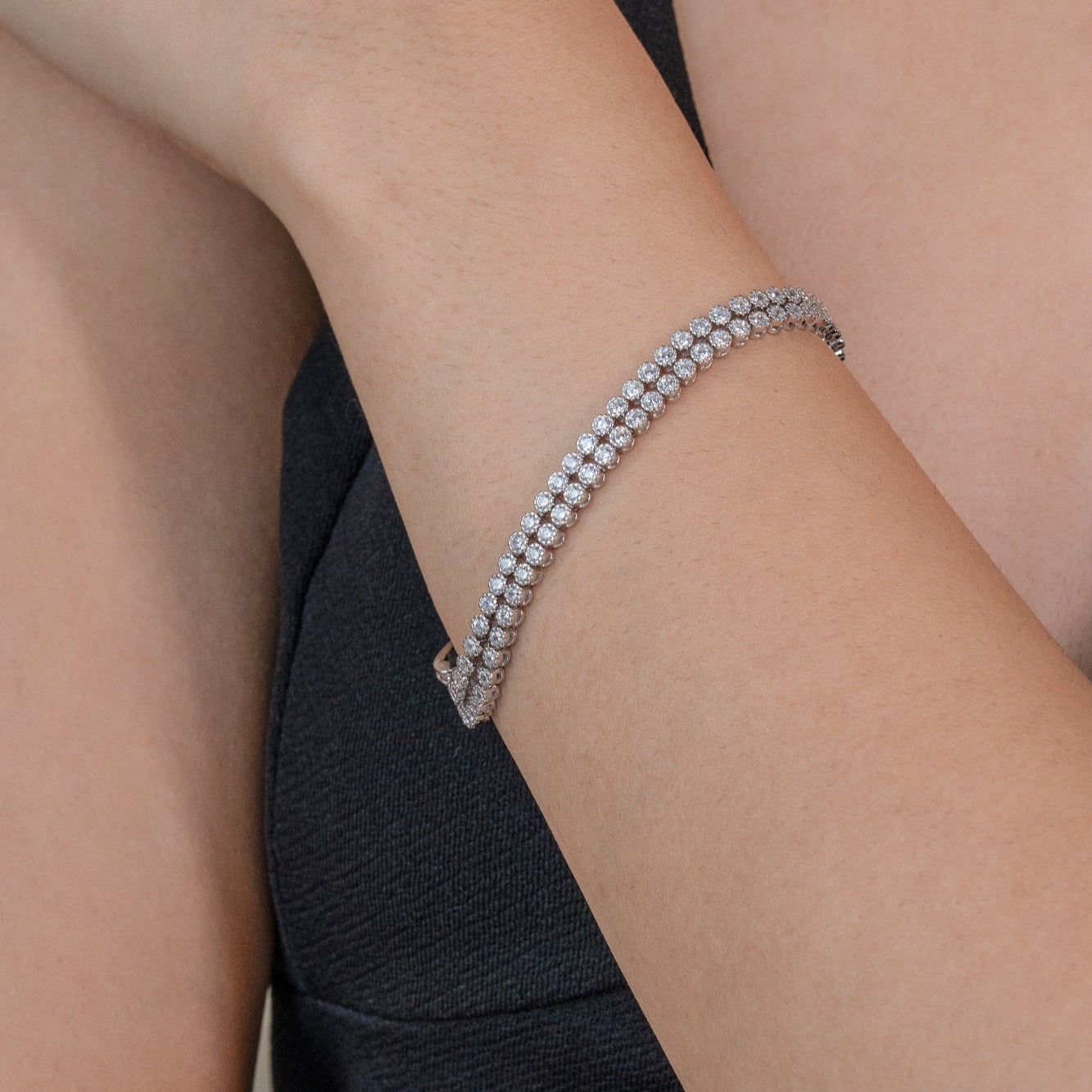 Twilight Tennis Sterling Silver Bracelet